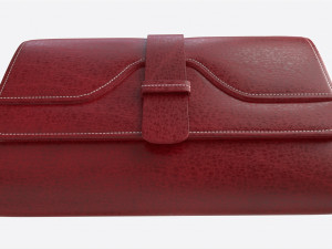 Leather Wallet for Women Red 3Dモデル