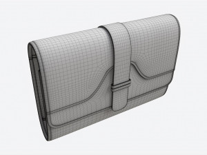 Leather Wallet for Women Red 3Dモデル