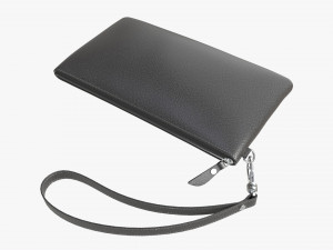 Leather Wallet for Women with Wrist Strap Modelo 3D