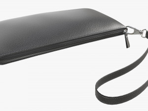Leather Wallet for Women with Wrist Strap 3D Модель