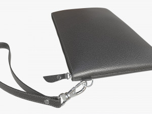 Leather Wallet for Women with Wrist Strap 3D Модель