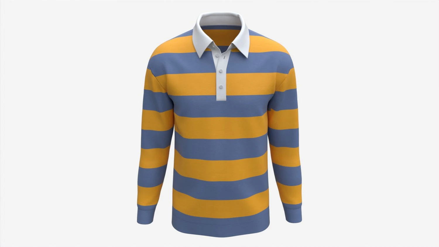Long Sleeve Polo Shirt for Men Mockup 02 Colorful 3D Model .c4d .max .obj .3ds .fbx .stl .blend 