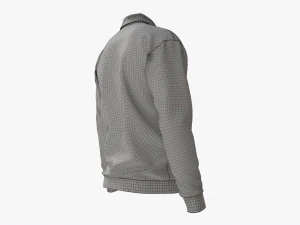 Long Sleeve Polo Shirt for Men Mockup 03 Black White 3D Model