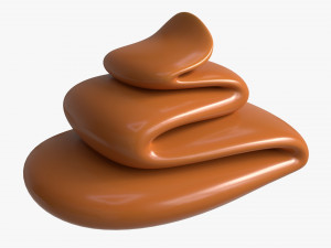 Melted Creme Caramel 02 Modelo 3D