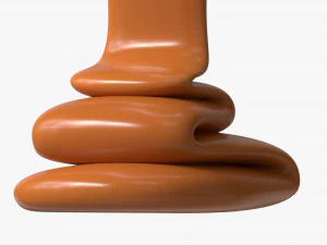 Melted Creme Caramel 03 3D Model