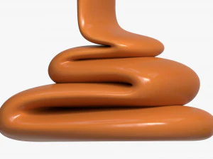 Melted Creme Caramel 03 3D Model