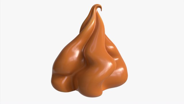 Melted Creme Caramel 04 3D-Modell .c4d .max .obj .3ds .fbx .stl .blend 