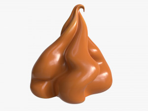 Melted Creme Caramel 04 3D Model