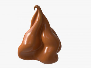 Melted Creme Caramel 04 3D-Modell