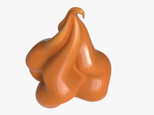 Melted Creme Caramel 04 3D Model