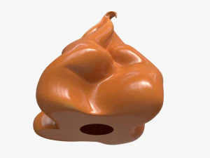 Melted Creme Caramel 04 3D Model