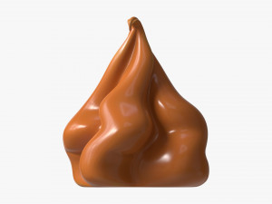 Melted Creme Caramel 04 3D-Modell