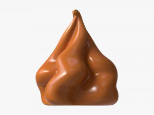 Melted Creme Caramel 04 3D Model