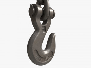 Metal Hook with Chain 3D मॉडल