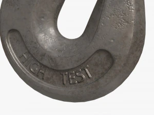 Gancio in metallo con catena Modello 3D