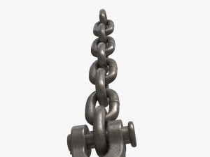 Metal Hook with Chain 3D मॉडल