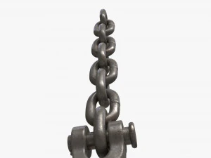 Gancio in metallo con catena Modello 3D