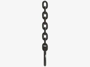 Gancio in metallo con catena Modello 3D