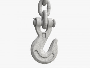 Metal Hook with Chain 3D मॉडल