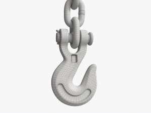 Gancio in metallo con catena Modello 3D
