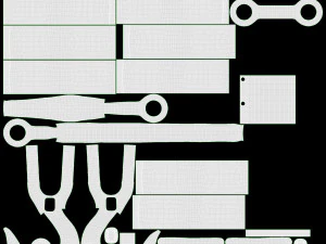 Gancio in metallo con catena Modello 3D