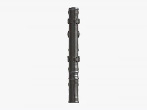 Metal Pipes with Fittings Set 3D Model
