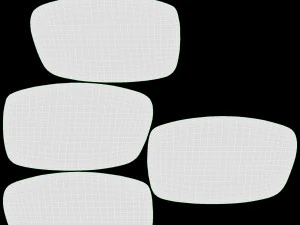 Modern Cat Eye-shaped glasses 3D Model