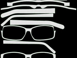 Modern Cat Eye-shaped glasses 3D Model