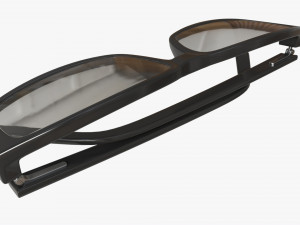 Modern Cat Eye-shaped glasses folded 3D Модель
