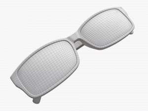 Modern Cat Eye-shaped glasses folded 3D Модель