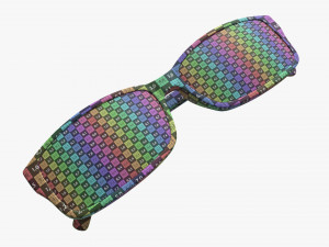 Modern Cat Eye-shaped glasses folded 3D Модель