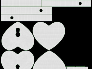 Padlock Heart-shaped Closed Modello 3D