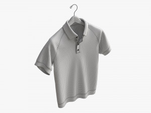 Short Sleeve Polo Shirt for Men Mockup 01 Hanging 3D Model