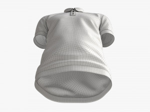 Short Sleeve Polo Shirt for Men Mockup 02 Black Model 3D