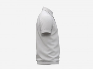 Short Sleeve Polo Shirt for Men Mockup 02 White 3D Model