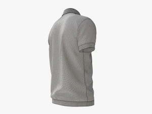 Short Sleeve Polo Shirt for Men Mockup 02 White 3D Model