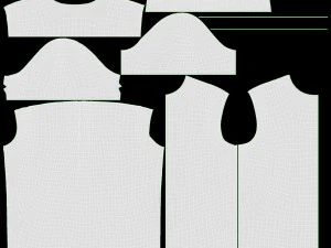 Camicia a maniche corte da uomo Mockup Nera Modello 3D