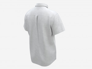 Short Sleeve Shirt for Men Mockup White Modelo 3D