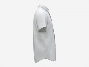 Short Sleeve Shirt for Men Mockup White Modelo 3D