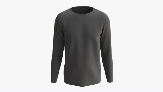 Sweatshirt for Men Mockup 01 Black 3D 模型 .c4d .max .obj .3ds .fbx .stl .blend 