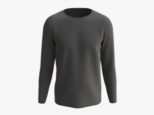 Sweatshirt for Men Mockup 01 Black 3D Model