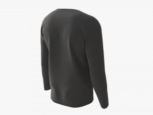 Sweatshirt for Men Mockup 01 Black 3D 模型
