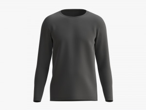 Sweatshirt for Men Mockup 01 Black 3D 模型