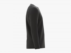 Sweatshirt for Men Mockup 01 Black 3D 模型