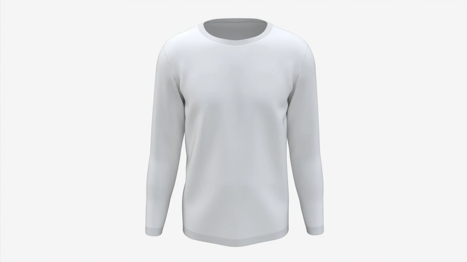 Sweatshirt for Men Mockup 01 White 3D Model .c4d .max .obj .3ds .fbx .stl .blend 