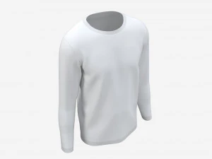 Sweatshirt for Men Mockup 01 White 3D Model