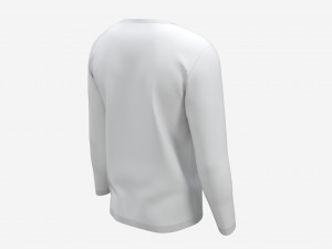 Sweatshirt for Men Mockup 01 White 3Dモデル