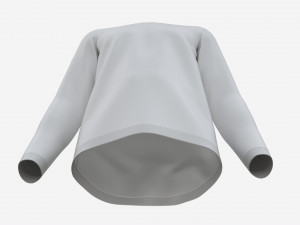 Sweatshirt for Men Mockup 01 White 3Dモデル