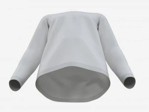 Sweatshirt for Men Mockup 01 White 3D Model