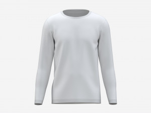Sweatshirt for Men Mockup 01 White 3Dモデル